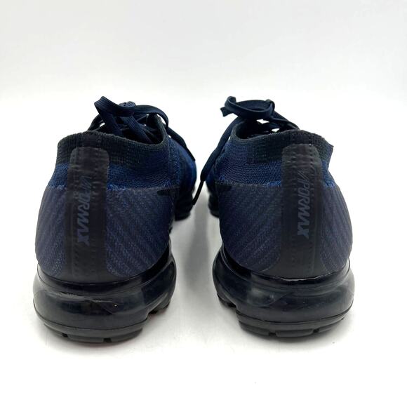 Nike Air Vapormax Flyknit  Midnight Blue Black Sneakers - Picture 7 of 11